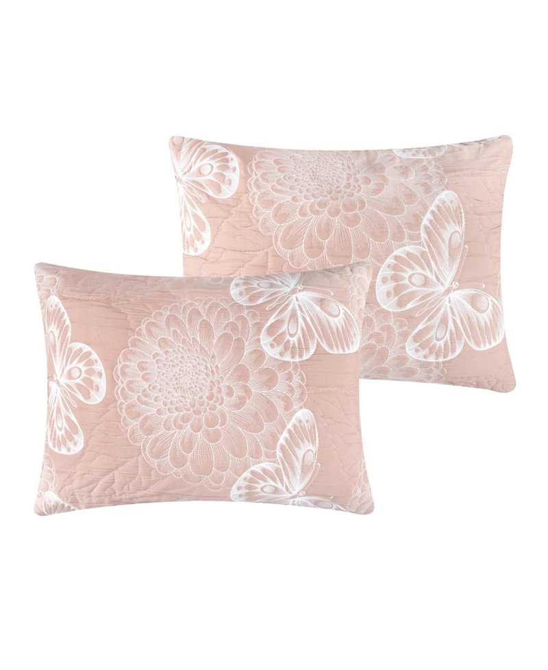 Greenland Home Fashions Mariposa Dahlia Matelasse 3-Pc. Coverlet Set