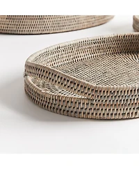 Napa Home & Garden Rattan 3-Piece Oval Serving Tray Set