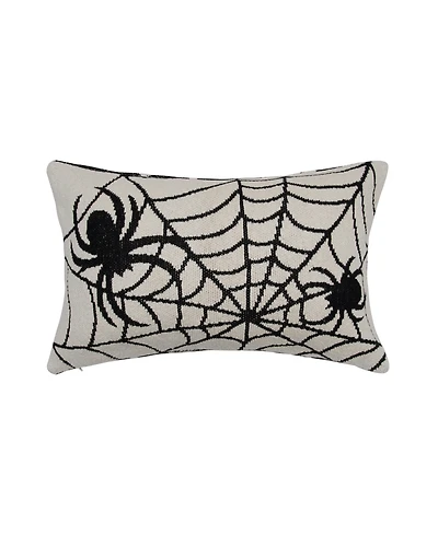 Halloween Spider Web Motif Accent Throw Pillow 16" x 24"