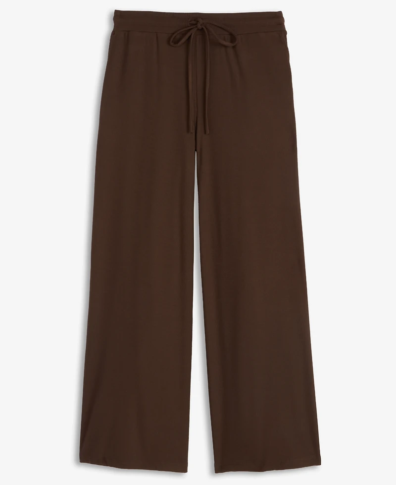 I.n.c. International Concepts Petite Ribbed Knit High Rise Wide-Leg Pants, Macy's Exclusive