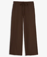 I.n.c. International Concepts Petite Ribbed Knit High Rise Wide-Leg Pants, Macy's Exclusive