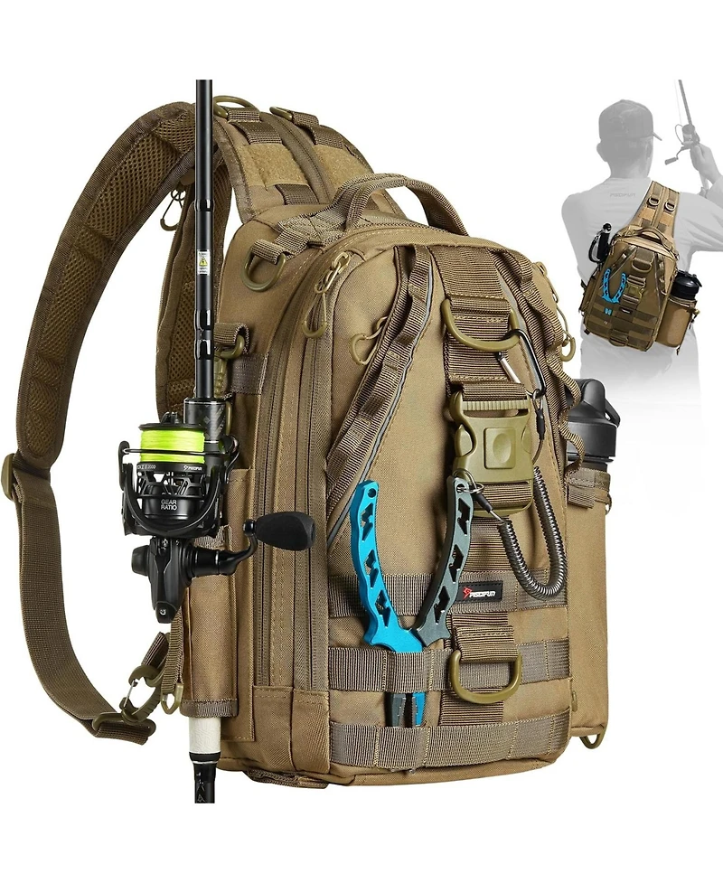 Fishing Backpack with Rod Holder