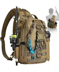 Fishing Backpack with Rod Holder