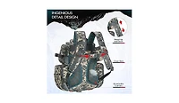 Fishing Tackle Backpack with 4 Trays, Large Outdoor Storage Tackle Bag with Protective Rain Cover for Fishing Gear