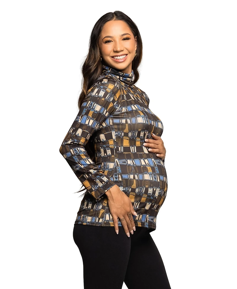 24seven Comfort Apparel Women's Maternity Long Sleeve Top