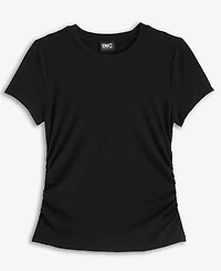 I.n.c. International Concepts Petite Side-Ruched Ribbed Knit T-Shirt, Macy's Exclusive