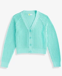 Epic Threads Little & Big Girls V-Neck Button Cardigan, Exclusively at Macy's