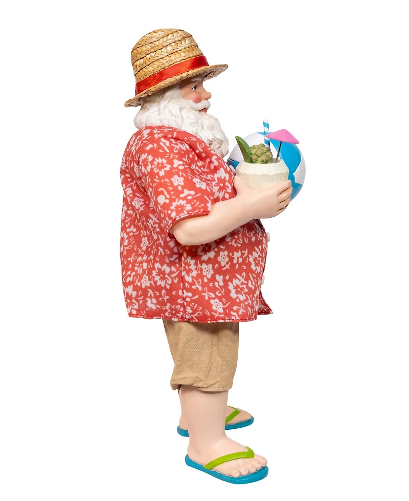 Kurt Adler 10.5-Inch Fabriche Palm Beach Santa
