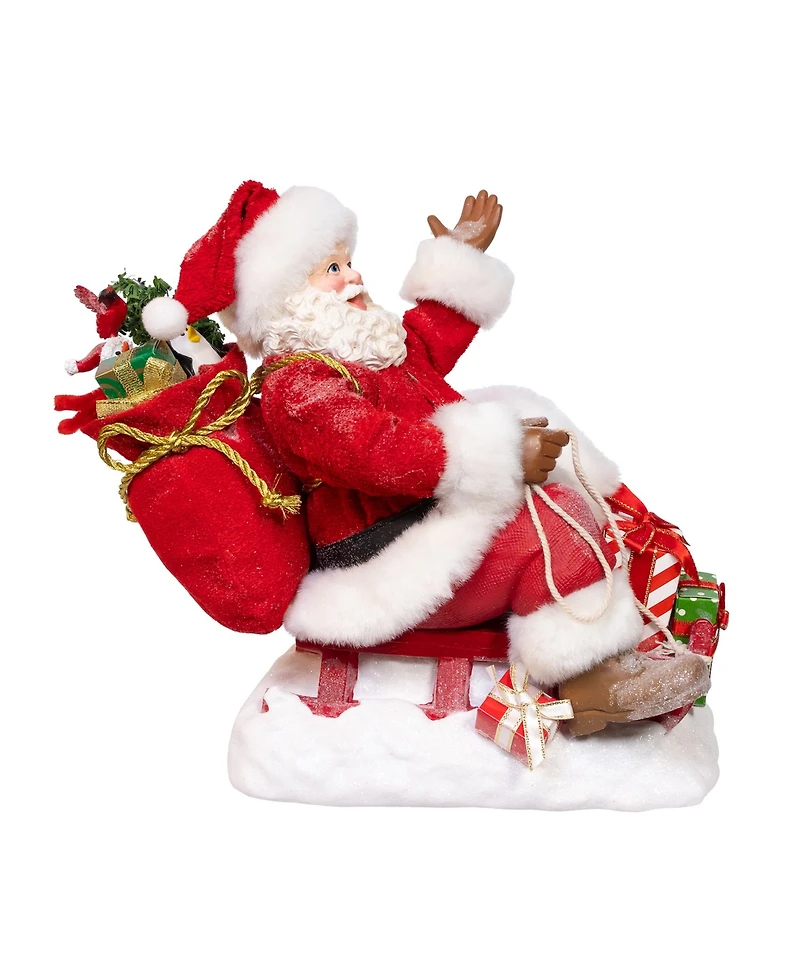 Kurt Adler 8.5-Inch Fabriche Santa on Sled