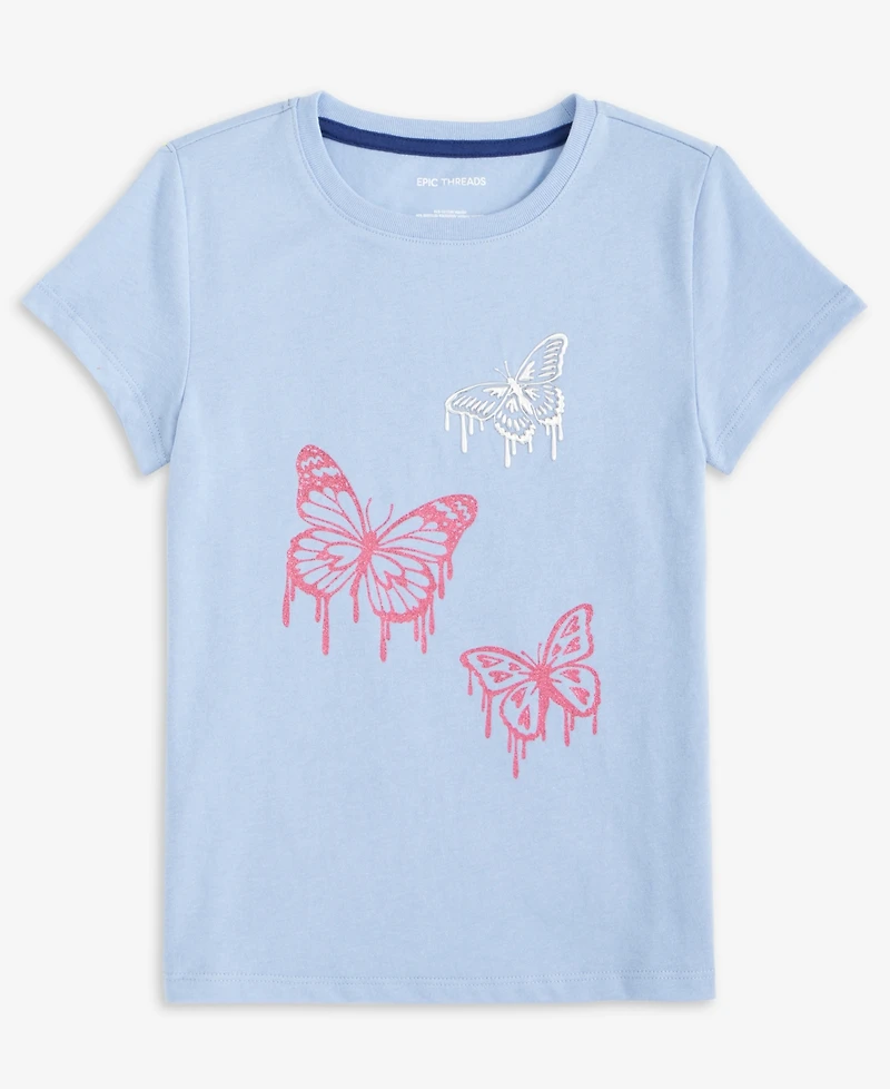Epic Threads Girls 5-20 Sparkling Butterflies T-Shirt, Macy's Exclusive