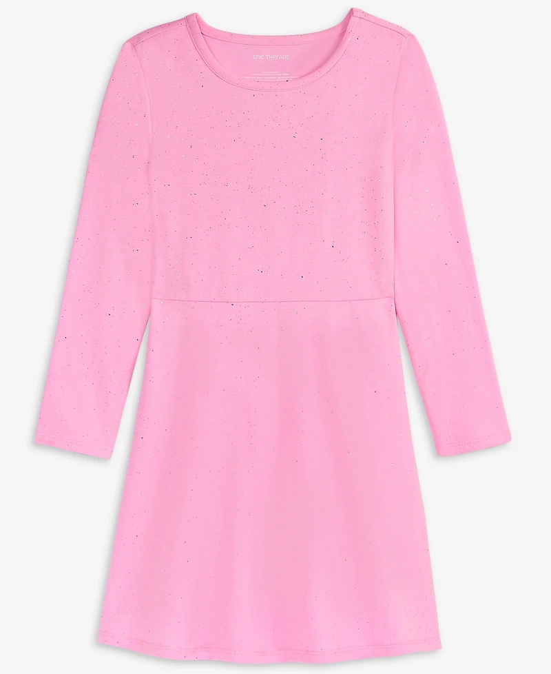 Epic Threads Girls 5-20 Long-Sleeve Sparkle Dress, Macy's Exclusive