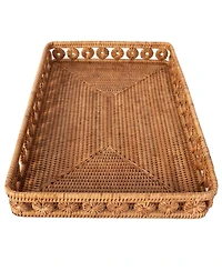 Artifacts Rattan Inna Design Rectangular Tray 17"