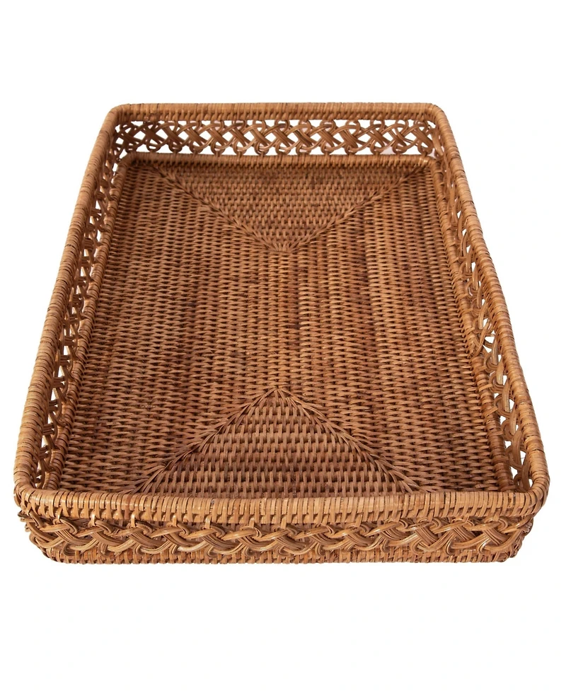 Artifacts Rattan Seca Design Rectangular Tray 21"
