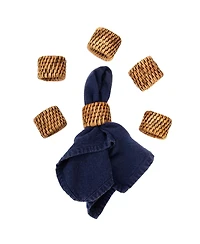 Artifacts Rattan Oval Napkin Rings - 6 piece set
