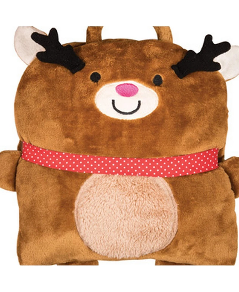 C&F Christmas Reindeer Pillow, 40" x 47" Throw Blanket