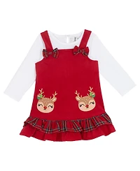 Rare Editions Baby Girls 2-Piece Long Sleeves Top and Jumper Set