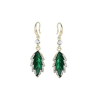 Sohi Women's Blue Leaflet Drop Earrings