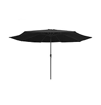 Garden Parasol Black Metal, Polyester Large Tiltable