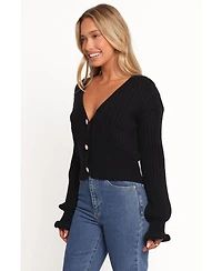 Petal and Pup Women's Zana Ribbed Ruffle Cuff Knit Sweater