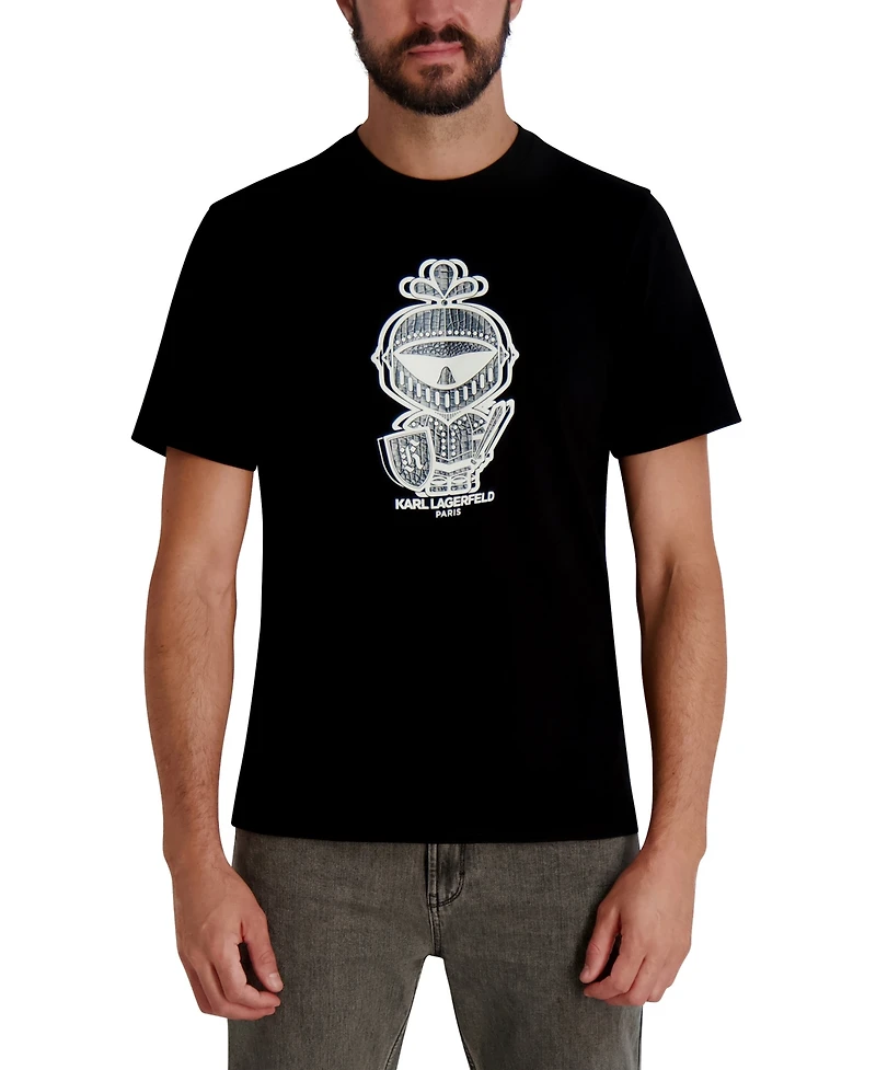 Karl Lagerfeld Paris Men's Armor Dragon Skin Printed T-Shirt