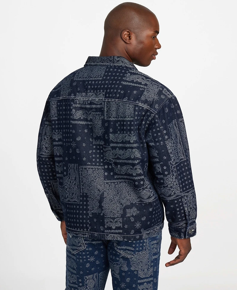 Guess Men's Billy Long Sleeve Front Button Jacket