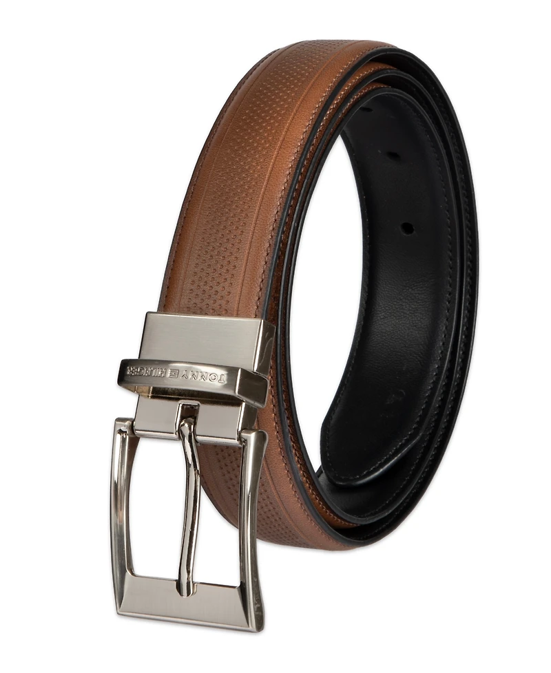 Tommy Hilfiger Men's 2-In-1 Reversible Flex Comfort Stretch Dress Belt