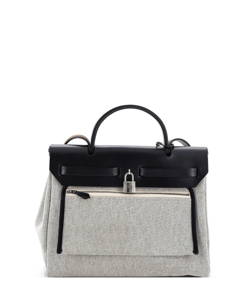 Pre-Owned Hermes 31 Herbag Zip Pegase Pop Toile and Leather