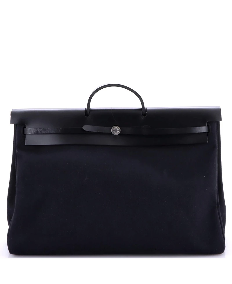 Pre-Owned HERMA‰S 50 Herbag Zip Leather and Toile
