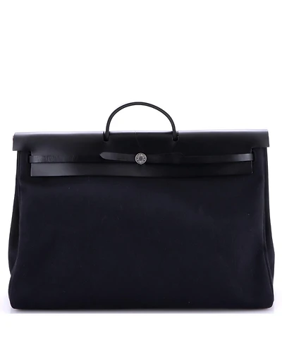 Pre-Owned Hermes Herbag Zip Leather and Toile