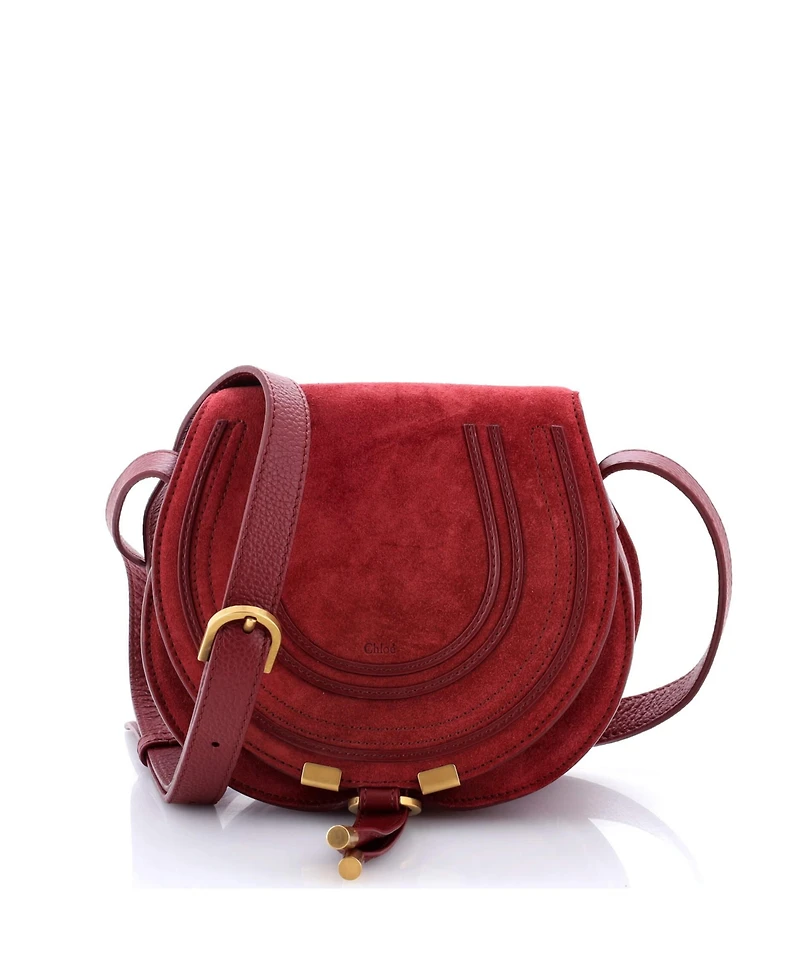 Pre-Owned Chloe Small Marcie Crossbody Bag Suede