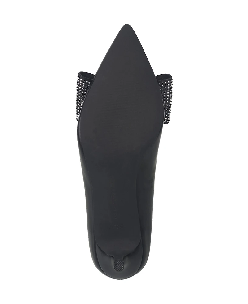 French Connection Albania Bling Bow Kitten Heel