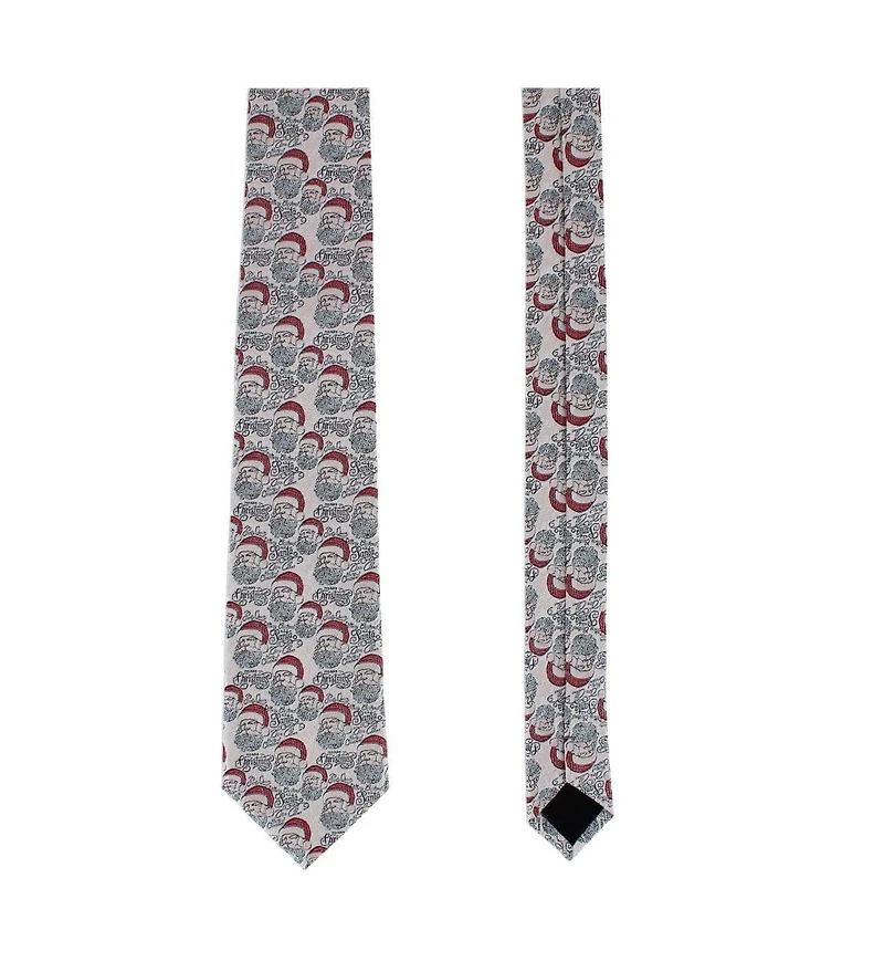 Trafalgar Men's Santa Claus Is Watching Silk Novelty Necktie