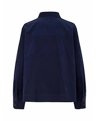Masai Copenhagen Women's Long Sleeve Collared Velvet Shirt