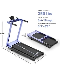 DeerRun Foldable Treadmill for Home: Features a 3.5 Hp motor, 5% incline, and 350 lbs capacity. Compact