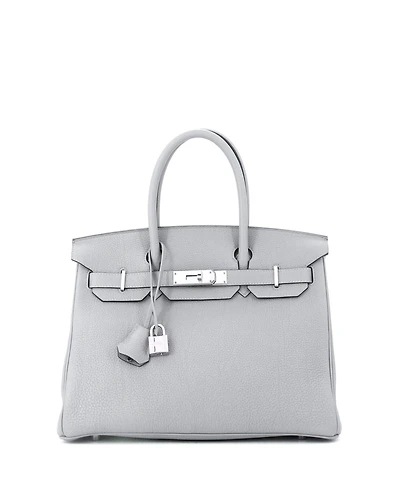 Pre-Owned HERMA‰S Birkin 30 Handbag Grey Togo with Palladium Hardware