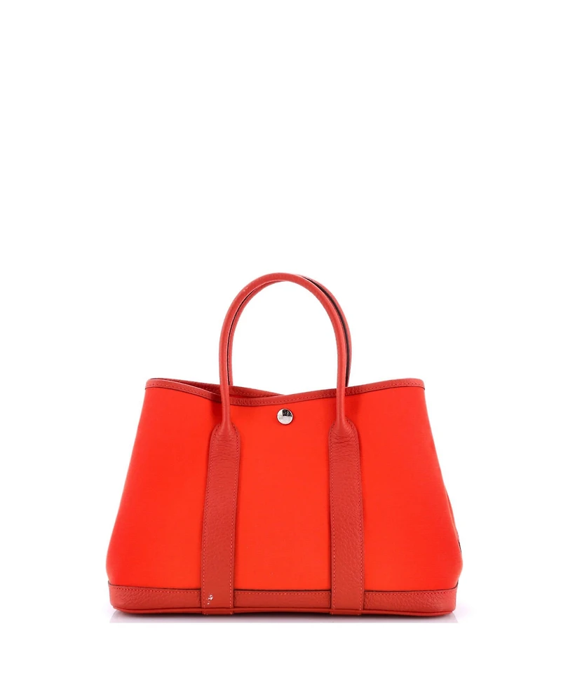 Pre-Owned Hermes 30 Garden Party Tote Toile and Leather