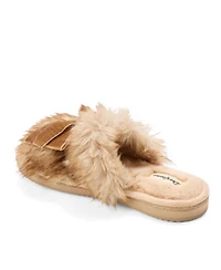Dearfoams Women's Bianca Pile Slide Slipper with Bow