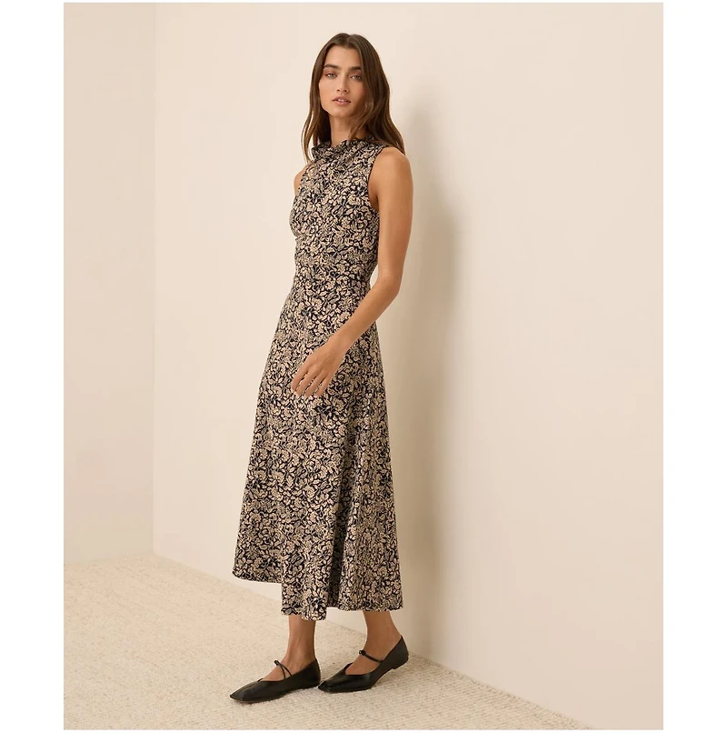 Pact Women's Fit & Flare Cowl Neck Dress