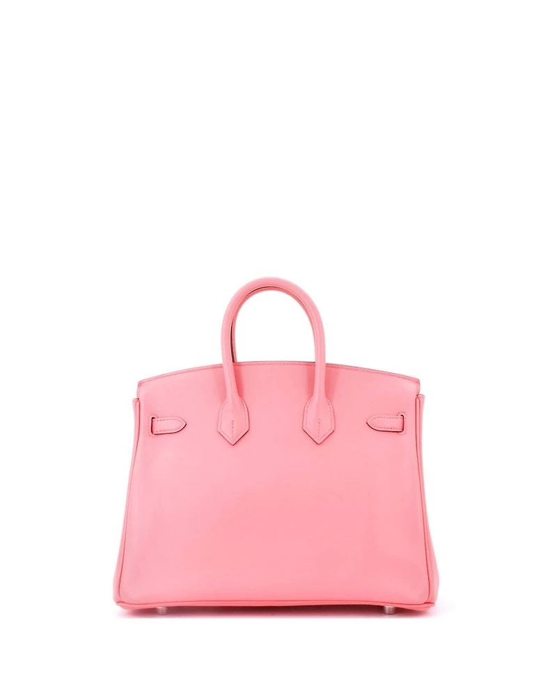 Pre-Owned Hermes Birkin 25 Handbag Pink Swift with Palladium Hardware