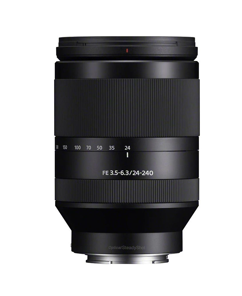 Sony Fe 24-240mm f/3.5-6.3 Oss Lens for Sony E, Bundle with Slik U8800L 3-Section Aluminum Tripod with Hybrid 3-Way Pan Head, Cleaning Kit, Cleaning