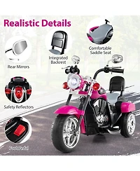 Gymax 6V Electric Kids Motorcycle 3-Wheel Ride On Toy w/ Adjustable Headlight