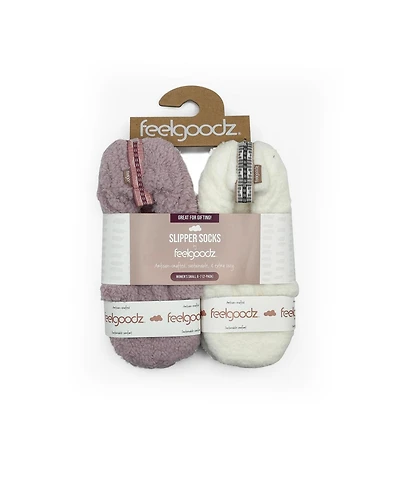 Feelgoodz Women's Slipper Socks | Indoor Faux Sherpa Cozy