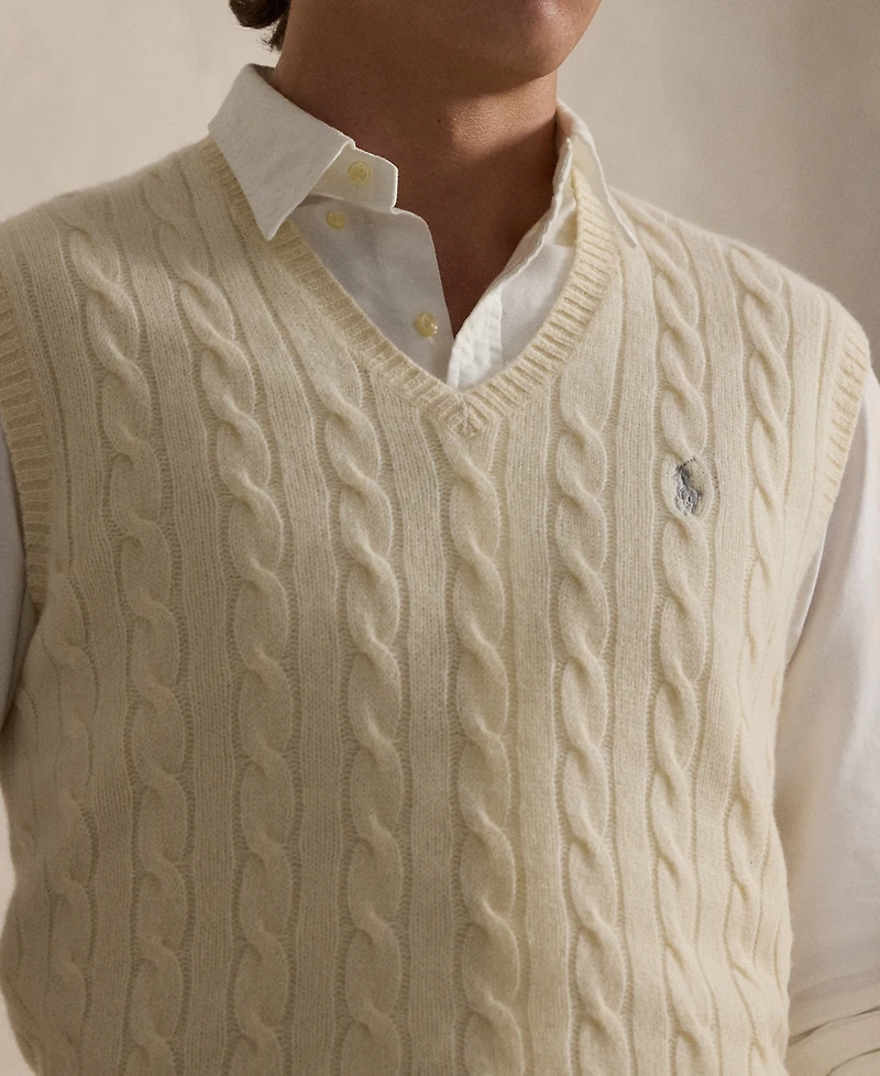 Polo Ralph Lauren Men's Cable-Knit Wool-Cashmere Sweater Vest