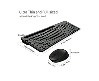 risokeys Full-Sized Ergonomic Wireless Keyboard And Mouse Combo