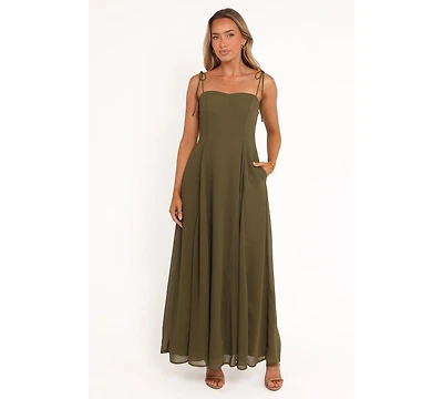 Petal and Pup Women's Rayna Maxi Dress - Olive 14