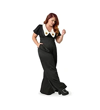 Unique Vintage Plus Wide Leg Rochelle Suspender Pants