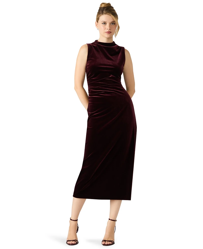 Steve Madden Women's Mock Neck Midi Dress