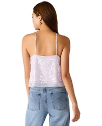 Steve Madden Women's Lorenna Sequin Halter Neck Top