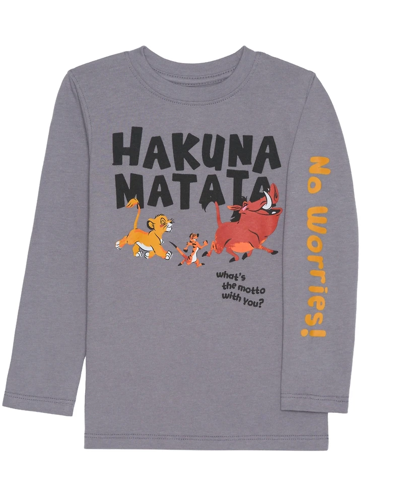 Lion King Boys Toddler 2T-5T Hakuna Matata Long Sleeve T-Shirt