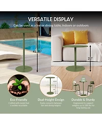 41.25" Adjustable Metal Round Bar Height Table